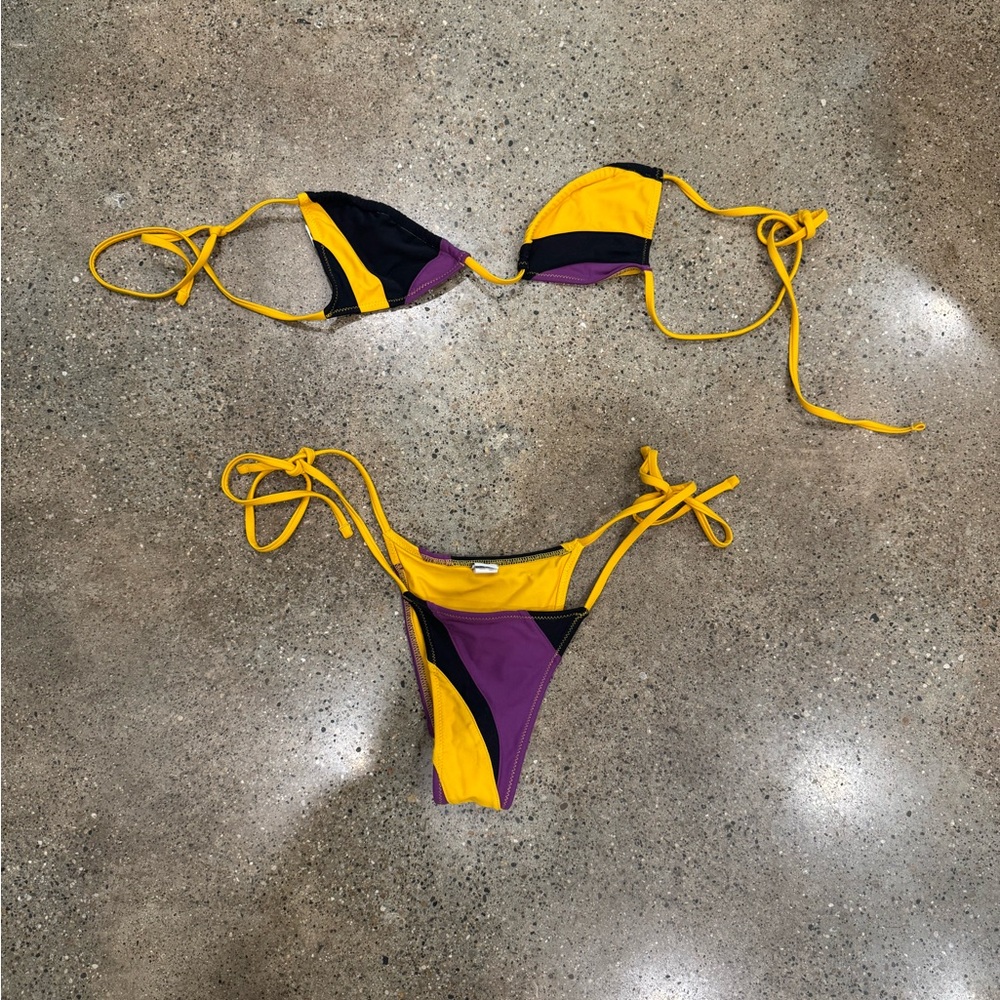 Tropic of C Striped Bikini Set